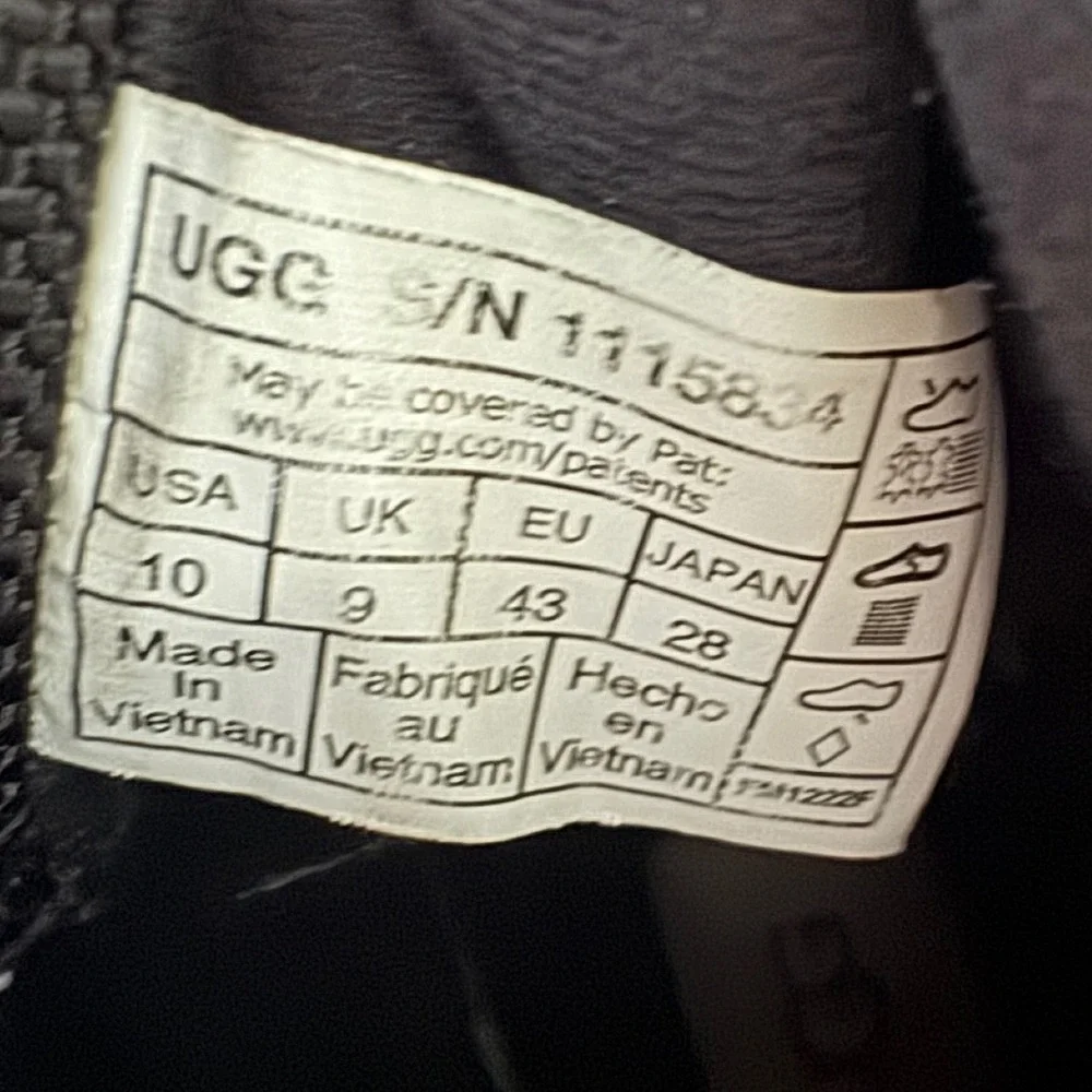 UGG MEN'S EMMETT WATERPROOF WINTER DUCK BOOTS BLACK SIZE 10‎ EUC